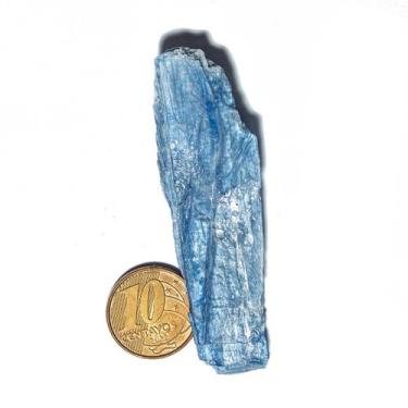 Imagem de 01 Canudo Cianita Azul Bruto Natural 20g 7 a 8cm Tipo B - CristaisdeCu
