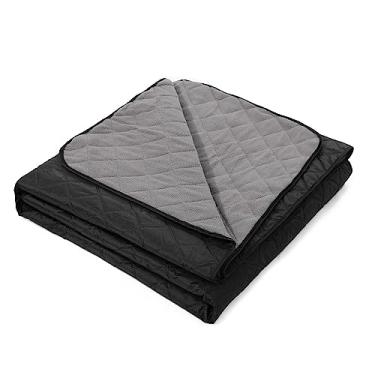 Imagem de Camping Blanket Water resistente a água de lã Quadro de lã Campo de acampamento ao ar livre Picnic Park Tamanho da família 78,7 x 55,1 polegadas de polar lã polar preta azul (Preto)