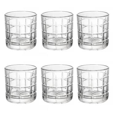 Imagem de Conjunto de Copos de Cristal para Água/Whisky 6 Peças 330 ml Square Lyor