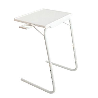Imagem de Table-Mate Bandeja de TV | Bandeja de jantar dobrável portátil, bandejas de mesa de sofá para comer lanches, mesa portátil para laptop, bandejas de cama para comer | Bandejas de TV ajustáveis com 3