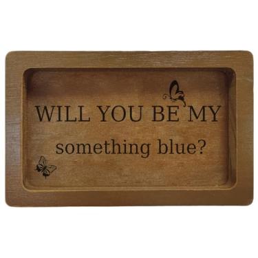 Imagem de CREATCABIN Bandeja de joias plana de madeira, bandeja de perfume, anéis de casamento, bandeja de vaidade para balcão, prato de servir de madeira, organizador para joias, vela de perfume, chave para