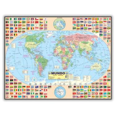 Imagem de Mapa Mundi Gigante - 120cm x 90cm GloMapas