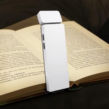 Imagem de CMUBH Luz de leitura, luz de livro para leitura na cama, recarregável por USB, luz de leitura de livros, lâmpada de LED com 3 cores âmbares e 5 brilho regulável para amantes de livros, crianças