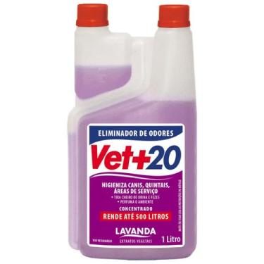 Imagem de Eliminador de Odores Vet+20 Concentrado 1 Litro Lavanda - VET + 20