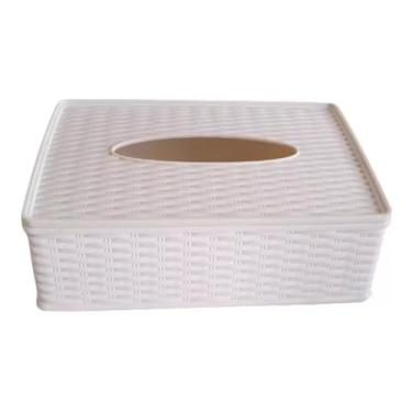 Imagem de Porta Lenços Papel Umedecido Casa Escritório Decoração (Branco)