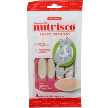 Imagem de Snack cremoso nutrisco gatos 14g atum e camarão com 4 un