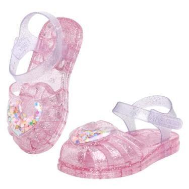Imagem de Szsppinnshp Sandálias Jelly para meninas, pescador, gladiador, praia, água, glitter, sandálias rasteiras, bico fechado, fantasia de princesa, sapatos sociais de verão para bebês/crianças pequenas