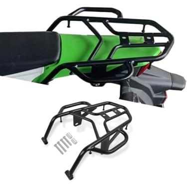 Imagem de Para KLX230 KLX230S KLX230SM 2024 2023-2020 acessórios bagageiro rack traseiro assento de motocicleta rack de bagagem com alça suporte de bagagem com corrimão