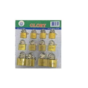 Imagem de 12 Peças Cadeado Pequeno 32/38 E 50Mm Cartela Cadeado Glory