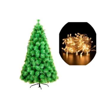 Imagem de Arvore De Natal Pinheiro 2,10 Metros 300 Galhos Com Pisca - lojas vm