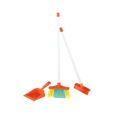 Imagem de Kit Limpeza Infantil Tateti Color Brinquedo Educativo Casa Criança Bri