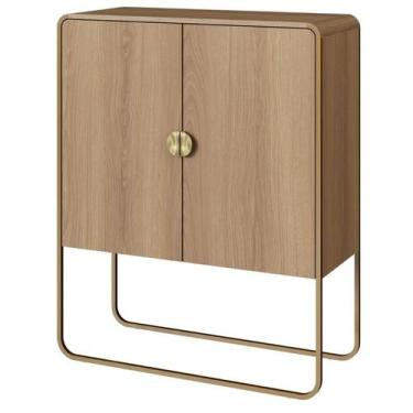 Imagem de Balcão Buffet Orgânico Luna Artesano 90 cm (larg) em MDP Hanover Duas 