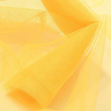 Imagem de Tecido Filó Grosso Armação De Vestido Amarelo Ouro 3 Metros - Tecidosm