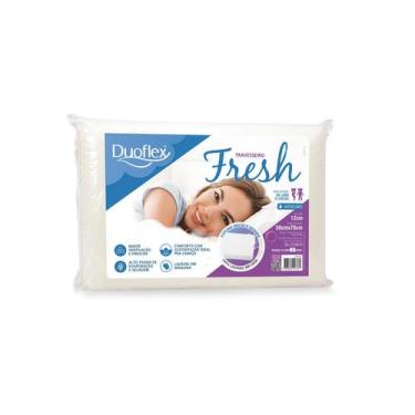 Imagem de Travesseiro Duoflex Fresh 50x70cm - Espuma Macia e Aerada