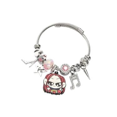 Imagem de SAVITO Pulseiras de Mercadoria de Caçadores de Demônios, Pulseiras de Amizade com Contas para Fantasia de Rumi Mira Zoey, Joias para Meninas Presentes com Miçangas, Pingentes e Corrente Ajustável, One