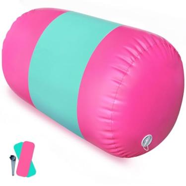 Imagem de AWSUM Equipamento de ginástica inflável rolo de ar inflável tapete octógono engrossado nas costas treinador de molas para treinamento de líder de torcida uso doméstico, sem bomba