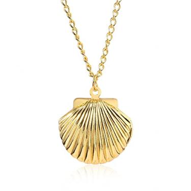 Imagem de Colar de concha, boêmio, branco, concha, charme, presente, gargantilha personalizada, presente para mulheres e meninas, B