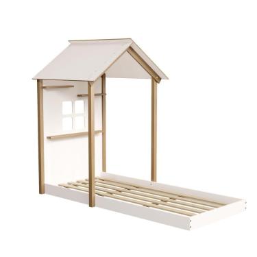 Imagem de Cama Solteiro Montessoriana Corona Mexicana Creme/carvalho