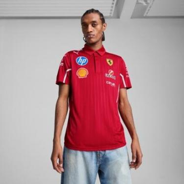 Imagem de Camisa Polo Puma Scuderia Ferrari HP 2025 Team Masculina-Masculino