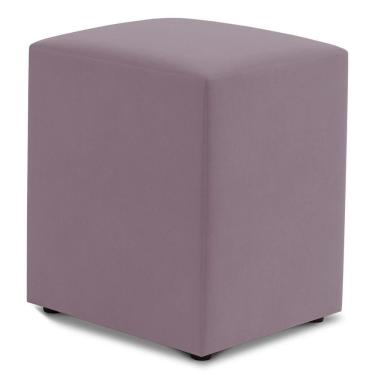 Imagem de Puff Decorativo Sala De Estar Quadrado 36x47cm Veludo Rosê - Abmaza