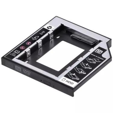 Imagem de Adaptador caddy 12,7mm para hd ou ssd gaveta dvd notebook sata - Vinik