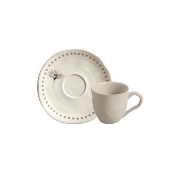 Imagem de Conjunto com 6 Xícaras de Café com Pires Orgânico Amana 120ml