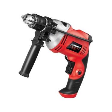 Imagem de Furadeira de Impacto Mondial Preto e Vermelho 500W FFI-05