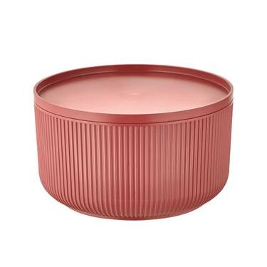 Imagem de Travessa Redonda Dynasty Velout em Plástico com Tampa Marrom - 4L