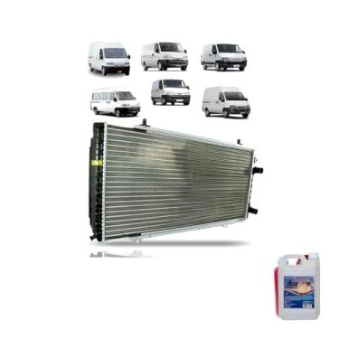 Imagem de Kit Radiador Ducato Boxer Jumper 2.5 Aditivo Radiador Radiex e Água Desmineralizada 5L