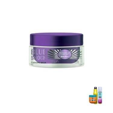 Imagem de Kit Blue Shock Tazin Cosméticos, Removedor de Maquiagem Cleansing Balm, Ativador de Cachos Linha Ouro Premium, 200ml, 50x50x50cm, Adulto, Hidratante, Pele Normal, Loção
