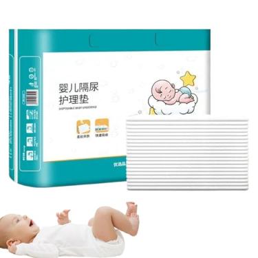 Imagem de Toalha Portátil para Troca de Fraldas | Tapete Absorvente com Respirabilidade - 40 Folhas Macias para Trocar Fraldas - para Bebés Crianças Casa Quarto Berçário Viagem Avião