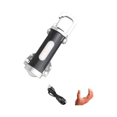 Imagem de Lanterna De Chaveiro LED COB Recarregável Com 7 Modos, Lâmpada De Emer
