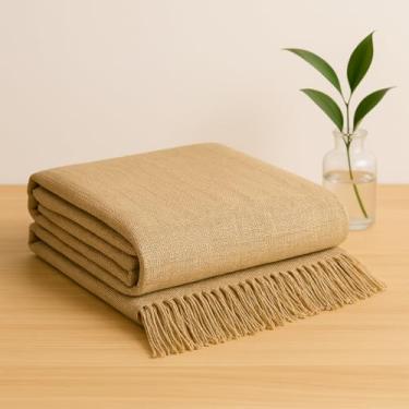 Imagem de Manta Para Sofá Gigante Luxo King 3.0x1.8M Grande 2,40X1,80m Pop 2.10x1.4M Premium De Algodão Capa Decorativa Protetora (KING 3,00x1,80M Areia)