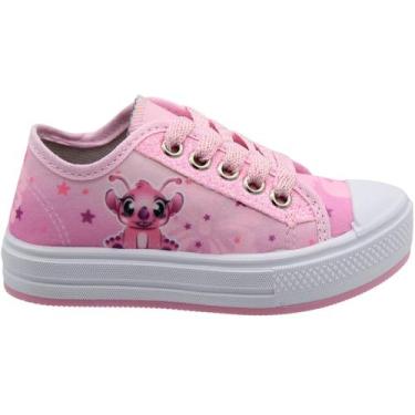Imagem de Tênis Casual Infantil Ortobessa Stitch Divertido Menina, 25/26, Rosa