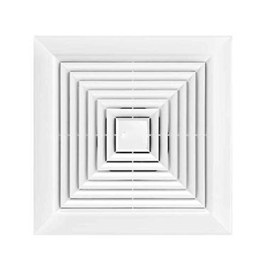 Imagem de AEWFRRV Ventilador de ventilação através da parede Ventilador de ventilação branco quadrado exaustor silencioso do banheiro (tamanho: 270 * 270mm) yubin1993 (tamanho: 250 * 250 mm)