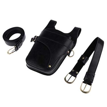 Imagem de Milageto — Bolsa de tesouras de salão de cabeleireiro para barbeiro – Preta