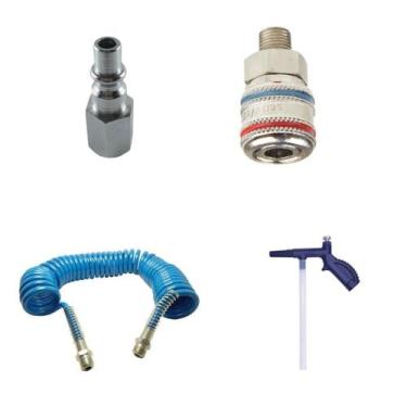 Imagem de Kit Com Engate Rápido Macho 1/4 - Pino Adaptador Fêmea 1/4" - Pulveriz