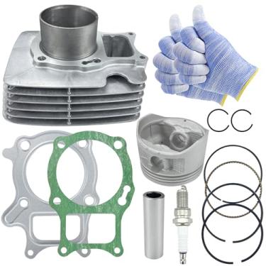 Imagem de Kit de reconstrução de junta de anel de pistão de cilindro de furo de 68,5 mm compatível com Honda Recon250 Recon 250 Sportrax 250 TRX250 TRX250EX TRX250X TRX250TM TRX250TE TRX 250 2002-2024