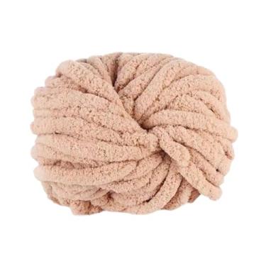 Imagem de Lilihuimaoyi Fios de Lã Grossos para Tricô Manual, para Almofadas, Tapetes, Camas de Animais de Estimação, Travesseiros E Outros Itens, Chá com Leite
