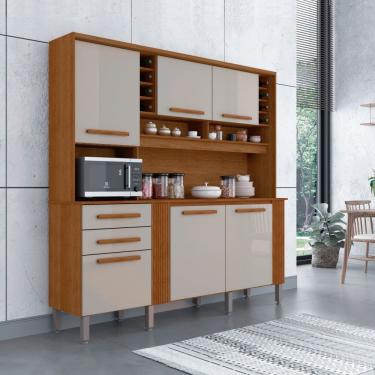 Imagem de Armario de Cozinha 6 Portas 2 Gavetas Catar Salleto Moveis