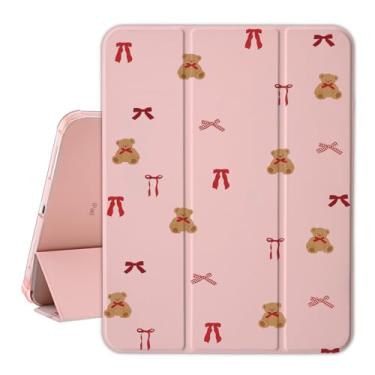 Imagem de Idocolors Linda capa para iPad de 10,2 polegadas 2019/2020/2021 (7ª/8ª/9ª geração), suporte de lápis embutido com despertar/hibernar automaticamente, capa traseira polida de TPU macio para mulheres