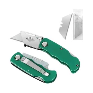 Imagem de Canivete Retrátil Reforçado Para Eletricista Com Trava, Cabo De Alumín