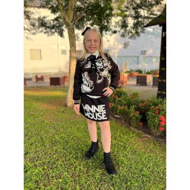 Imagem de Conjunto Blusão e Saia Tricô Minnie Brincando Animê-Feminino