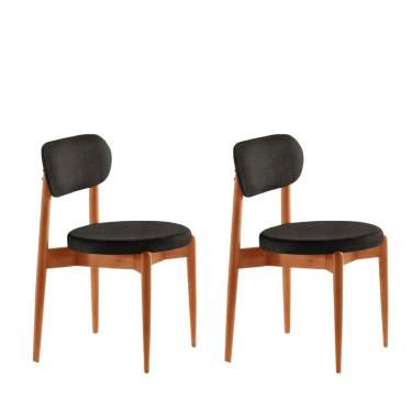 Imagem de Conjunto com 2 Cadeiras de Jantar Ballare Soft Moderna Mobilia