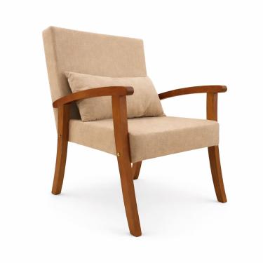 Imagem de Kit 2 Poltronas Jade Linho Premium Escritório Recepção Sala De Estar Decorativa