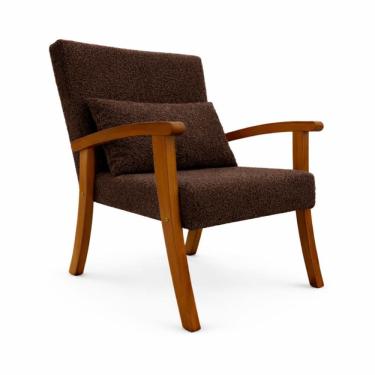 Imagem de Kit 2 Poltrona Jade Boucle Almofada Estofada Sala De Estar Moderna Decorativa