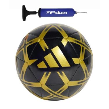 Imagem de Kit Bola Adidas Futebol de Campo Starlancer Club + Bomba de Ar Azul-Unissex