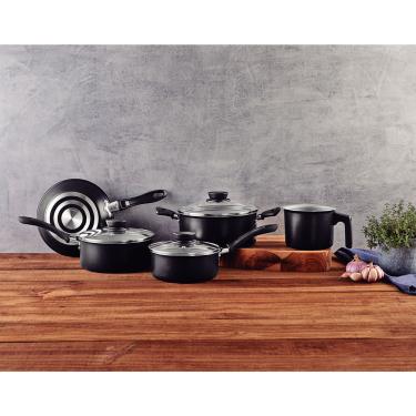Imagem de Jogo de Panelas Antiaderente Linz Tramontina 5Pçs Preto