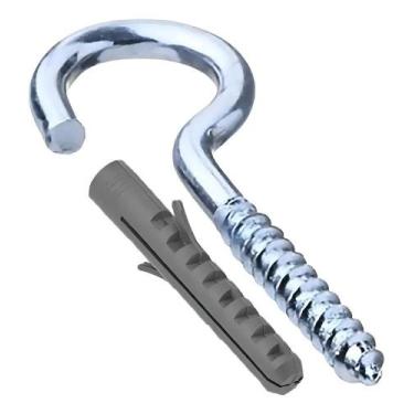 Imagem de Gancho Aço Bucha 8mm P/ Tela Rede De Proteção 100 Cada - Congratulatio