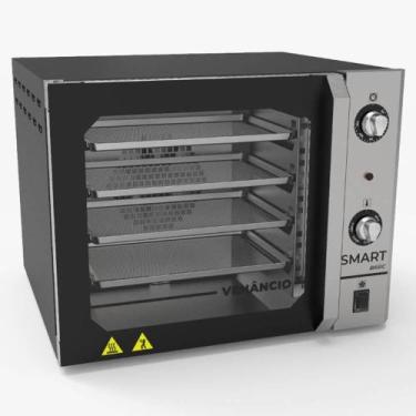 Imagem de Forno Convector Venâncio Smart Basic 4 Esteiras Com Corpo Preto E Pain
